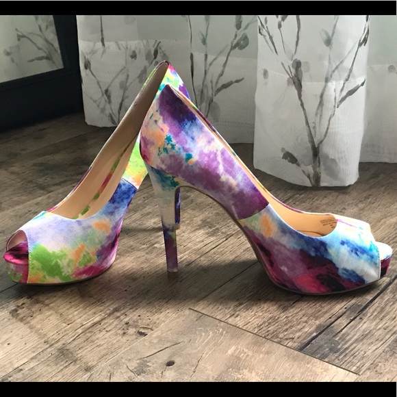 NEW Multi Color Guess Peep Toe - Picture 5 of 8
